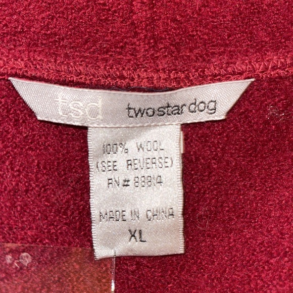 TWO STAR DOG TSD 100% Wool Sweater Cardigan Jacket Size XL - Picture 6 of 7